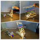LED Message Board – DIY Acrylic Writing Pad with 7 Pens